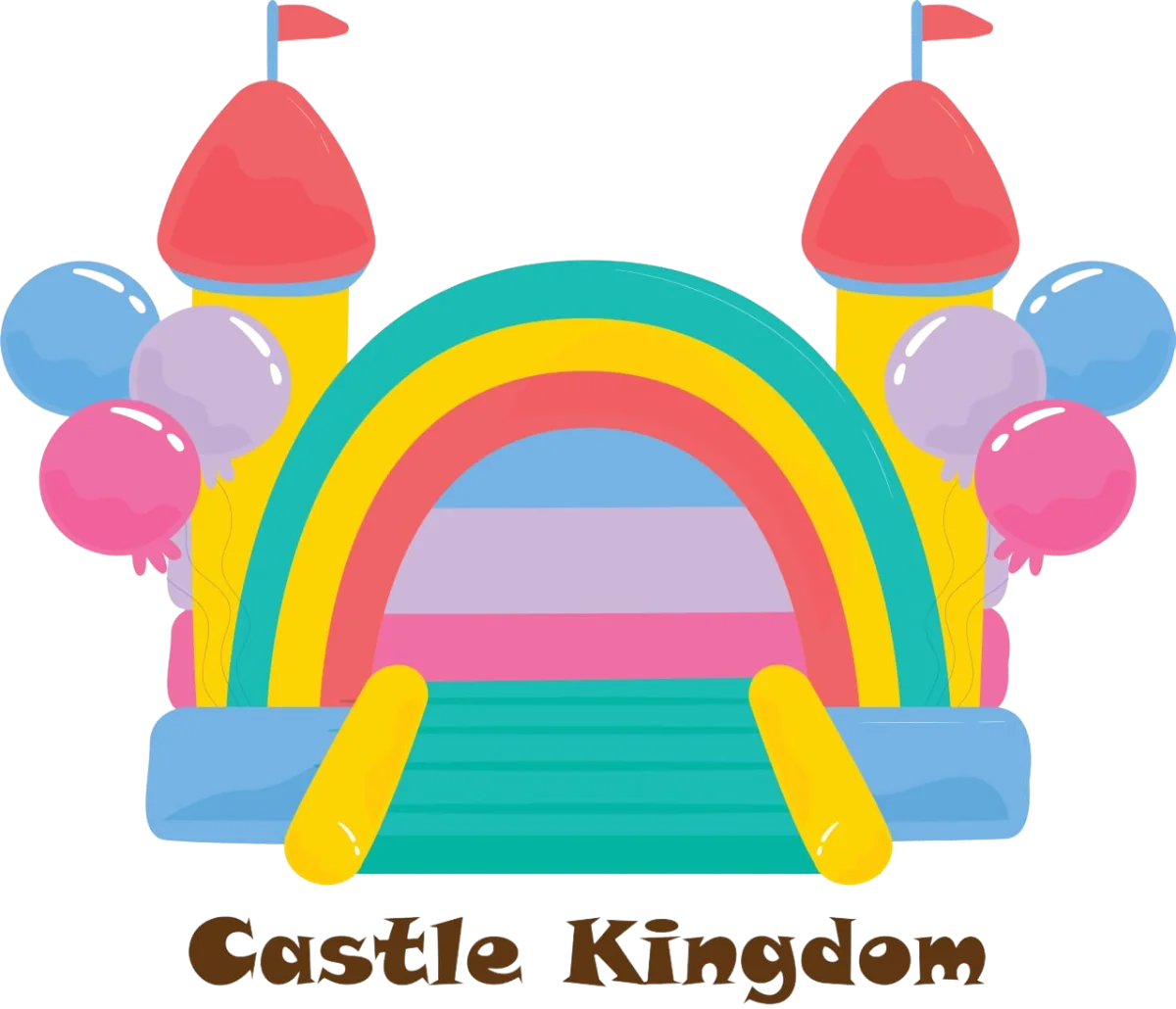 Castle Kingdom logo for a bouncy castle and party hire business based in Lincoln, England.