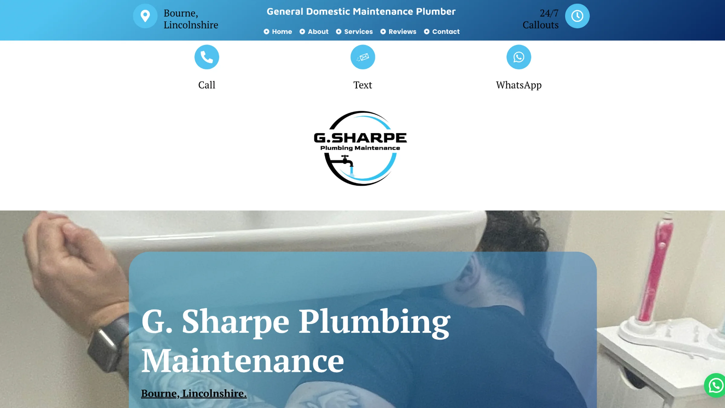 G. Sharpe Plumbing Maintenance website